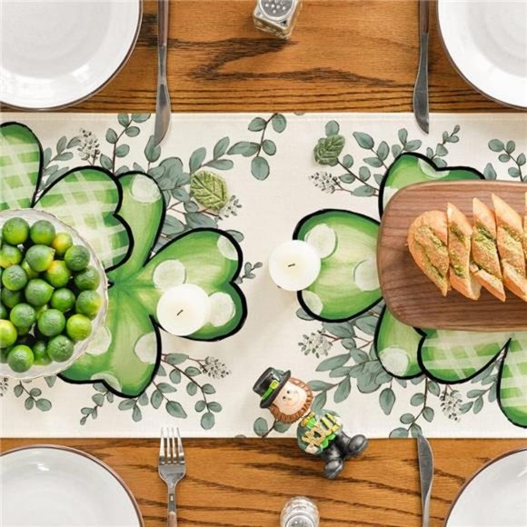 St.Patrick's Day Table Runner | Dining Table Runner for Home Decor 13x72 Inch - Picture 5 of 6